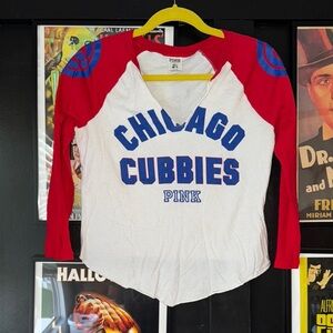 PINK Victoria's Secret Chicago Cubbies Shirt - Red and White